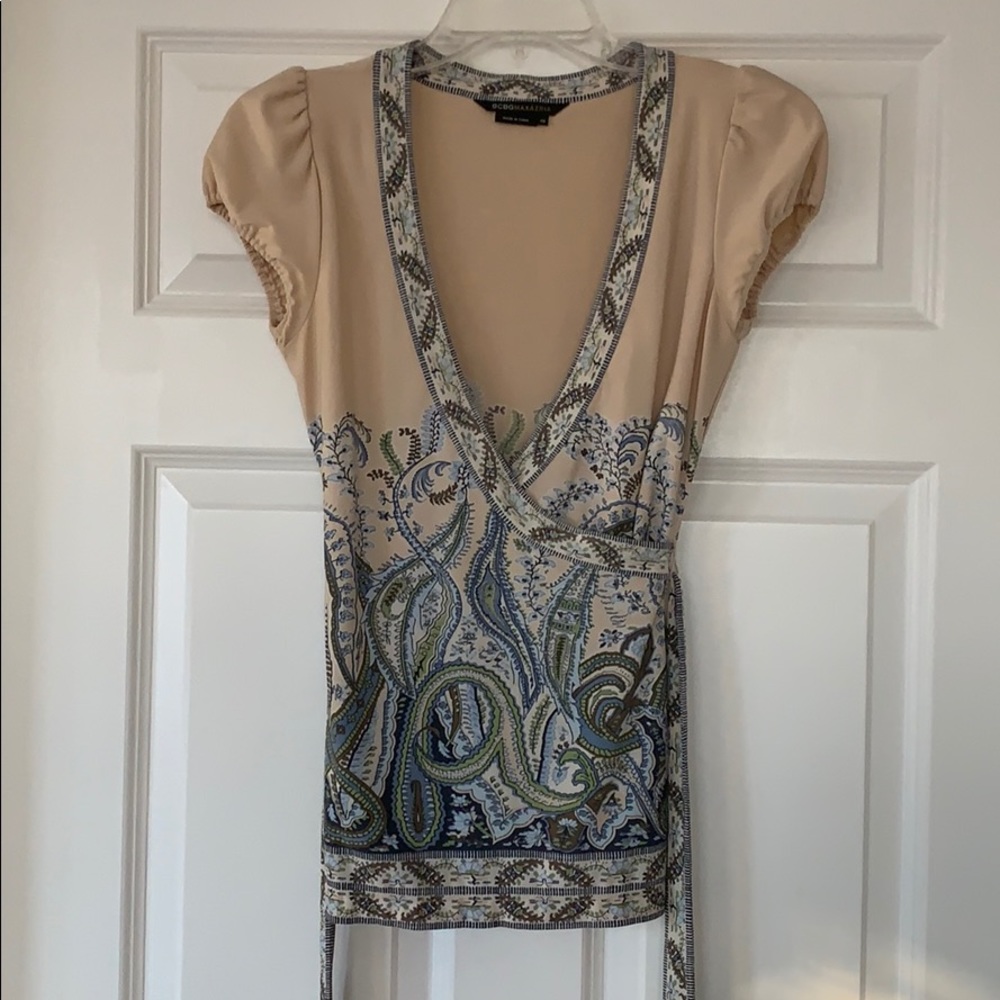 BCBGMaxAzria wrap blouse
